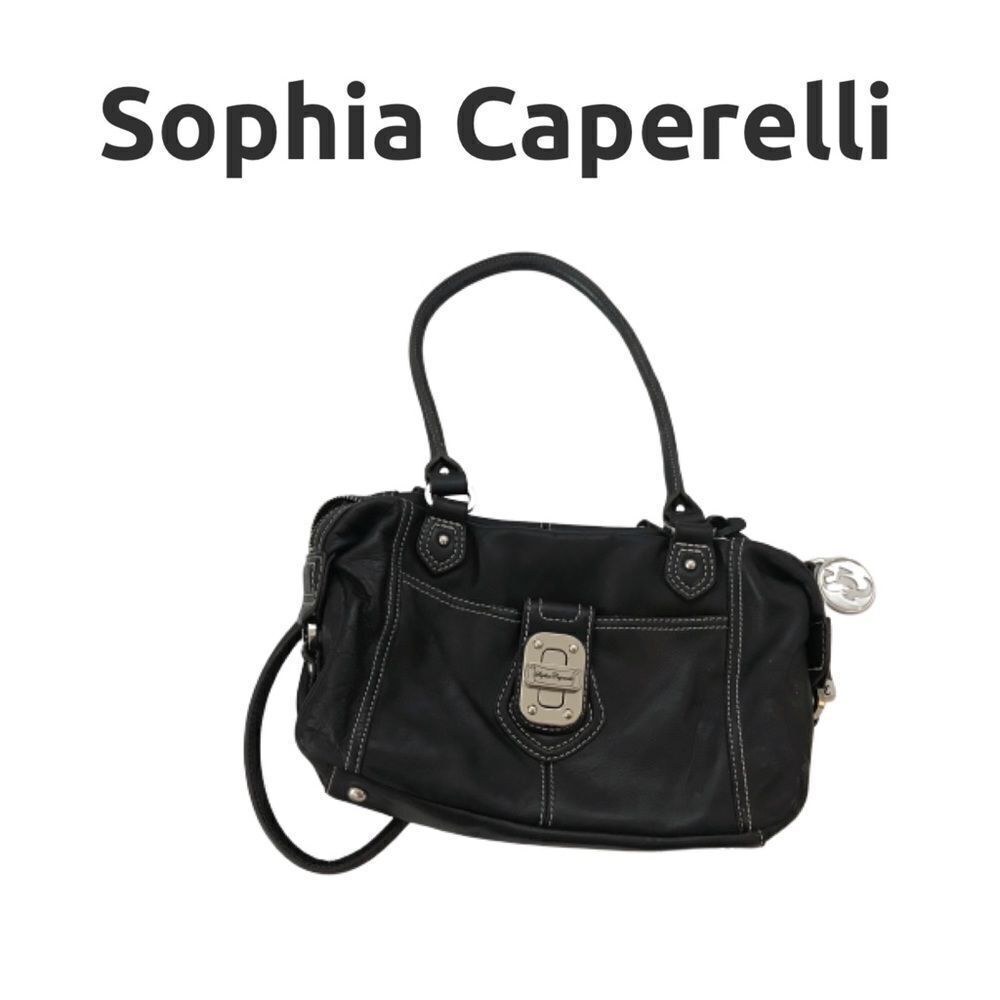 Sophia Caperelli Black Leather Handbag.